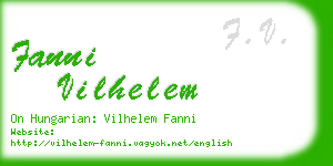 fanni vilhelem business card